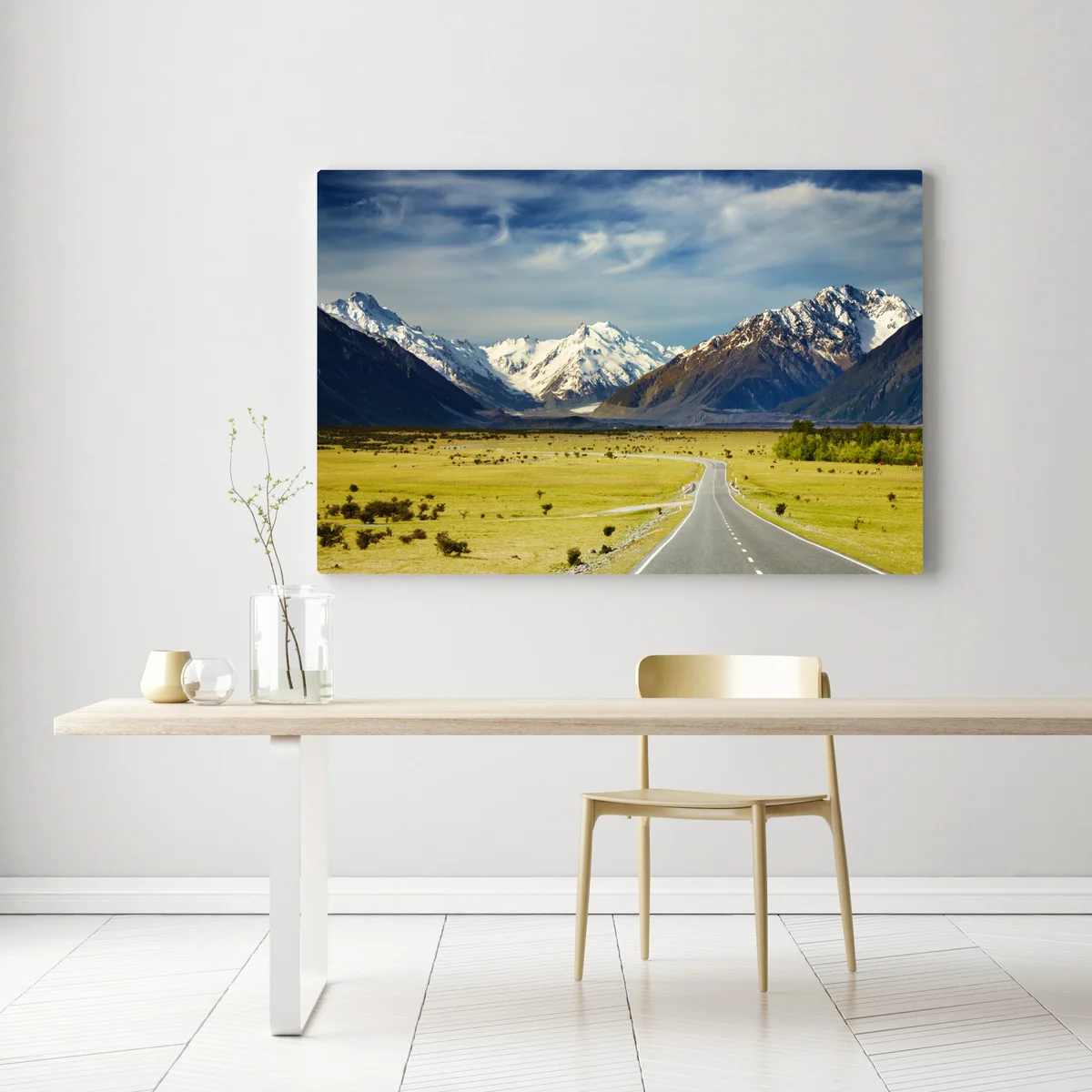 Leinwandbild straße zu den Südlichen Alpen, Neuseeland Leinwandbild straße zu den Südlichen Alpen, Neuseeland