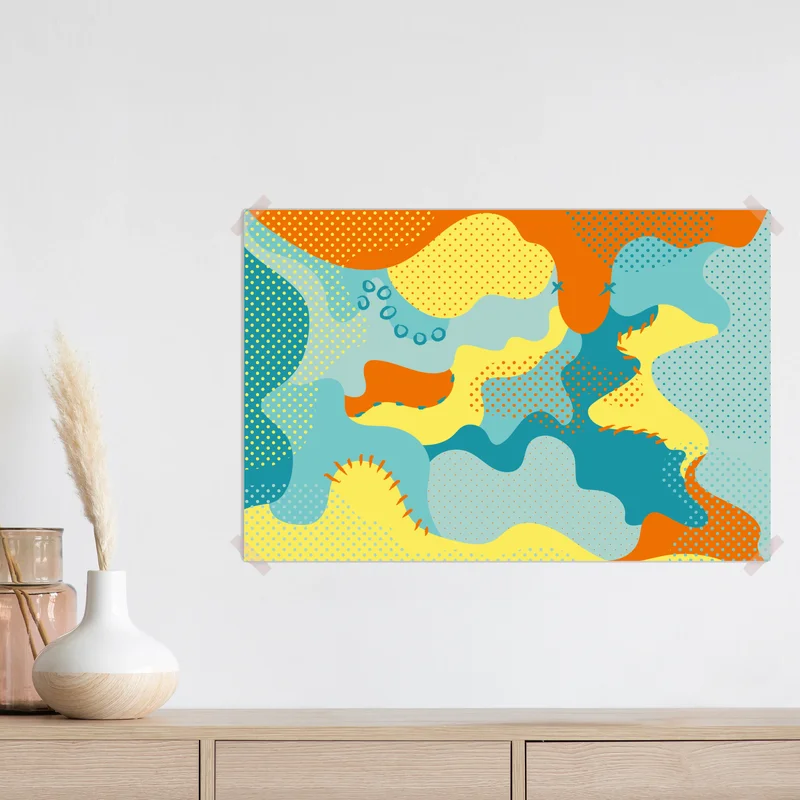 Poster lebendige abstrakte pop-art-komposition Poster lebendige abstrakte pop-art-komposition