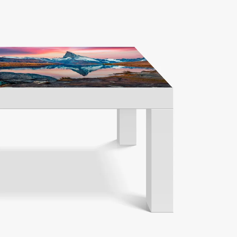 Tischaufkleber und Schreibtischaufkleber majestätisches Matterhorn spiegelt sich im Stellisee