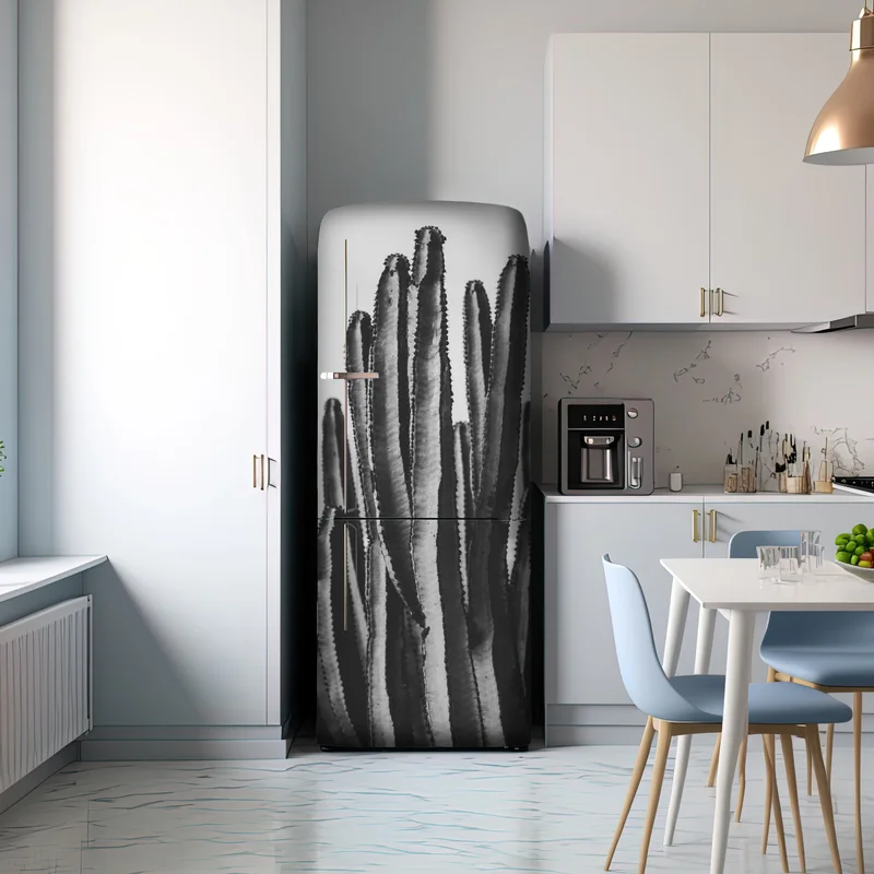 Kühlschrankaufkleber schwarzweiß kaktus nahaufnahme Kühlschrankaufkleber schwarzweiß kaktus nahaufnahme