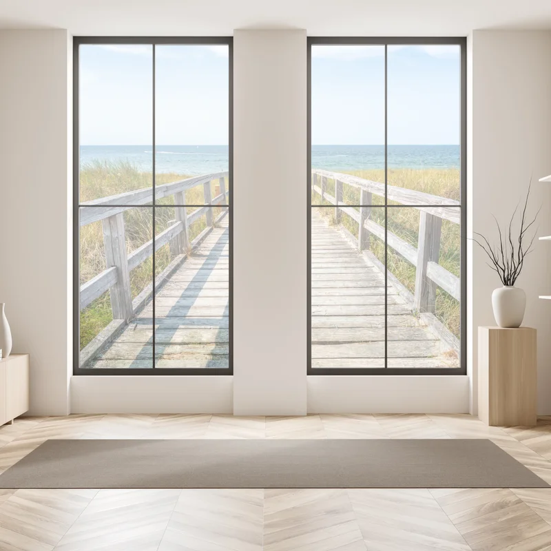 Fensteraufkleber steg zum meer