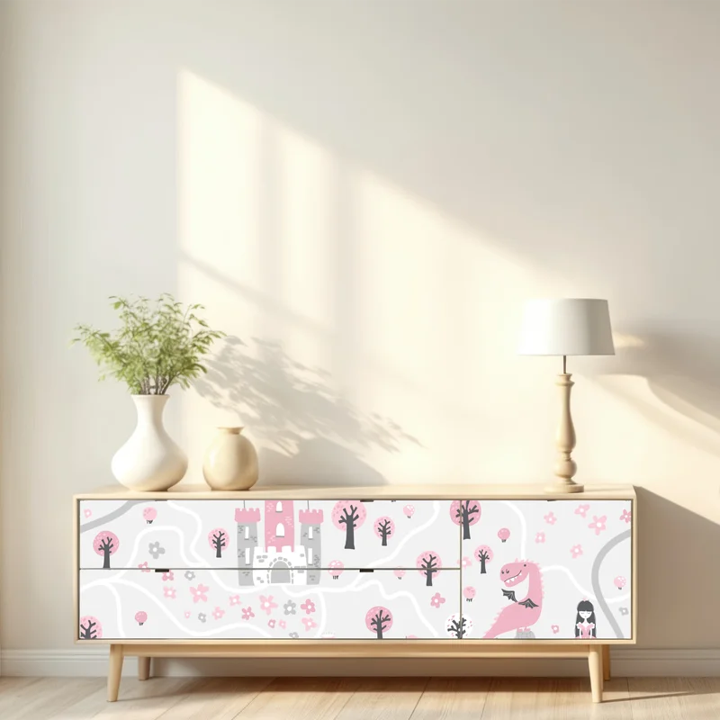 Repositionierbarer Aufkleber pastell märchenkarte