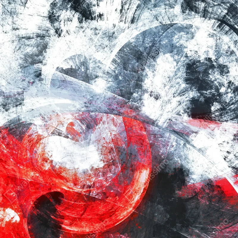 Leinwandbild dynamische rote und weiße abstrakte komposition Leinwandbild dynamische rote und weiße abstrakte komposition