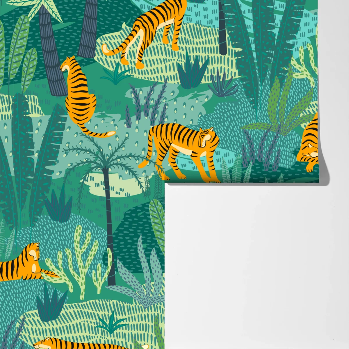 Fototapete tropischer dschungel mit tigern Fototapete tropischer dschungel mit tigern