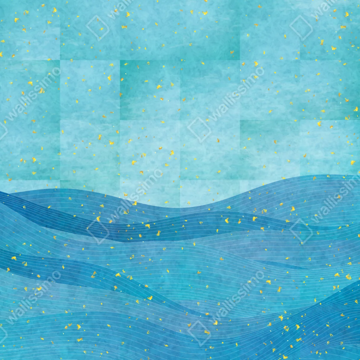Fototapete türkiswellen abstrakte komposition Fototapete türkiswellen abstrakte komposition