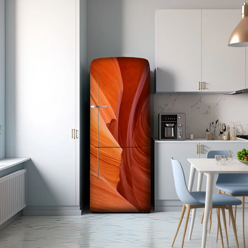 Kühlschrankaufkleber warmer sandstein schlucht abstrakt