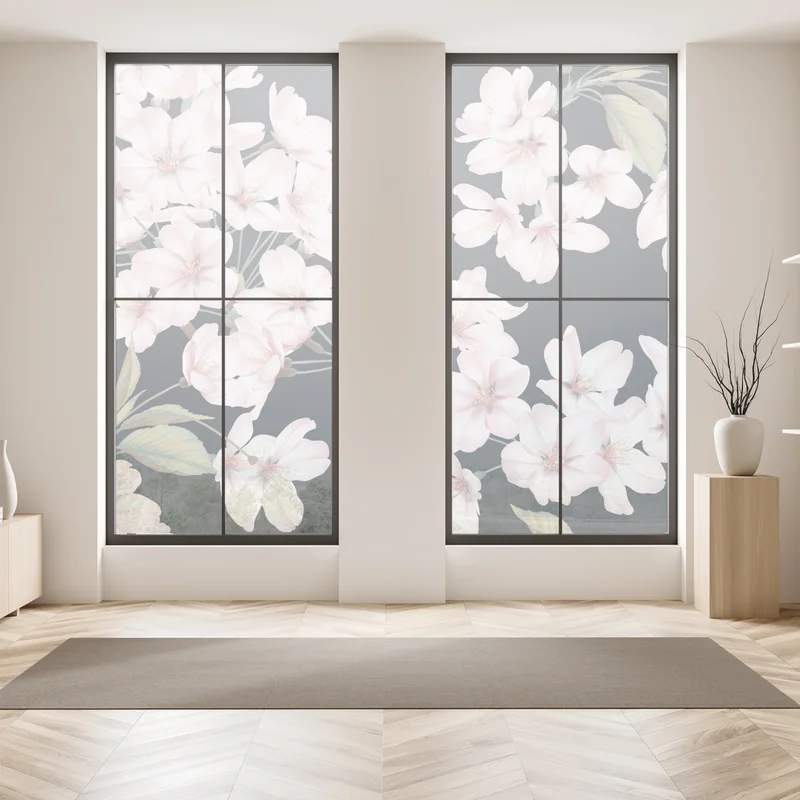 Fensteraufkleber zartes kirschblütenmuster