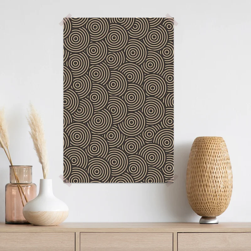 Poster retro konzentrische kreise muster Poster retro konzentrische kreise muster