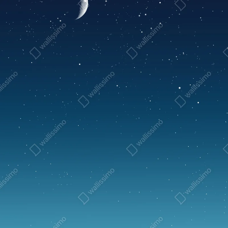 Poster ruhiger halbmond am sternenhimmel Poster ruhiger halbmond am sternenhimmel