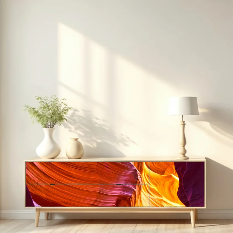 Repositionierbarer Aufkleber sonnenbeschienener sandstein canyon Repositionierbarer Aufkleber sonnenbeschienener sandstein canyon