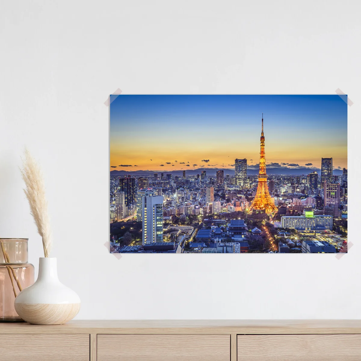 Poster Tokyo Tower bei dämmerung Poster Tokyo Tower bei dämmerung