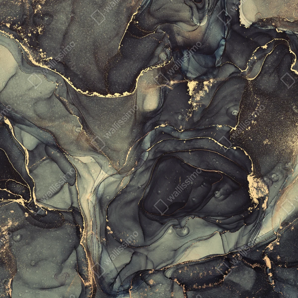 Fototapeta luksusowa abstrakcja alkoholowa ze złotymi żyłkami Fototapeta luksusowa abstrakcja alkoholowa ze złotymi żyłkami