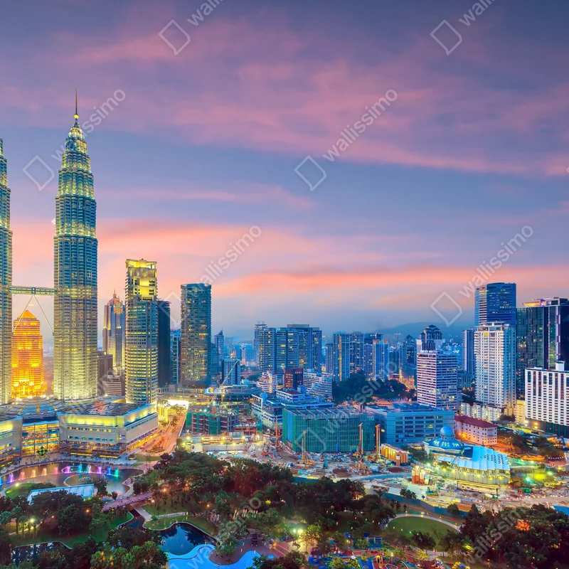Fototapeta Kuala Lumpur panorama miasta o zmierzchu Fototapeta Kuala Lumpur panorama miasta o zmierzchu