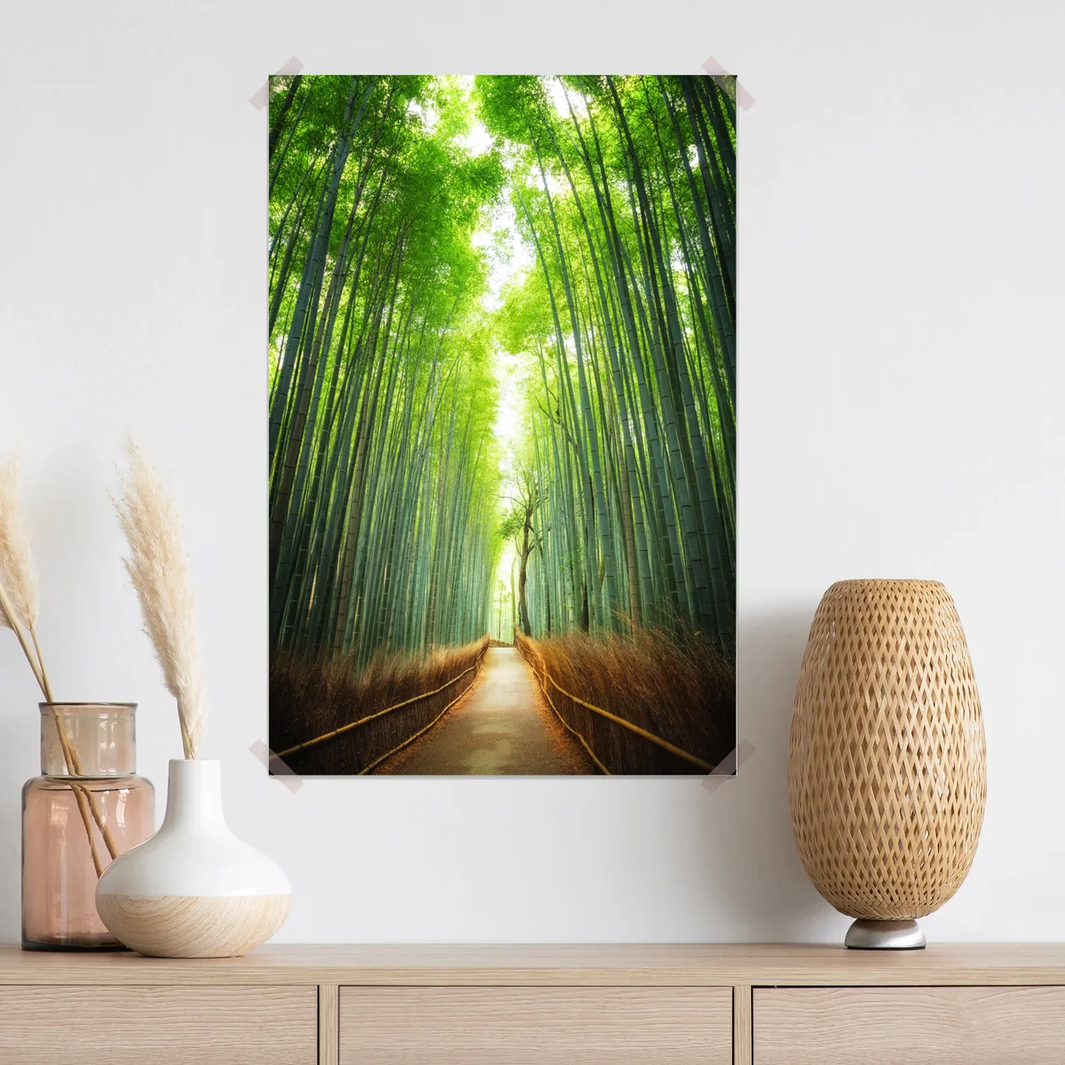 Poster weg durch den bambushain von Arashiyama Poster weg durch den bambushain von Arashiyama