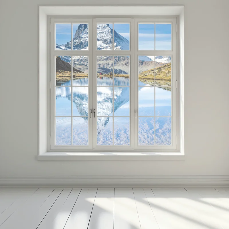 Fensteraufkleber majestätisches Matterhorn im spiegel eines alpensees Fensteraufkleber majestätisches Matterhorn im spiegel eines alpensees