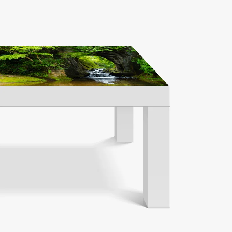 Tischaufkleber und Schreibtischaufkleber geheimer wasserfall im felsbogen Tischaufkleber und Schreibtischaufkleber geheimer wasserfall im felsbogen