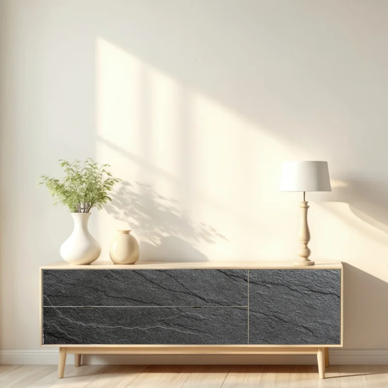 Repositionierbarer Aufkleber dunkle schiefertextur