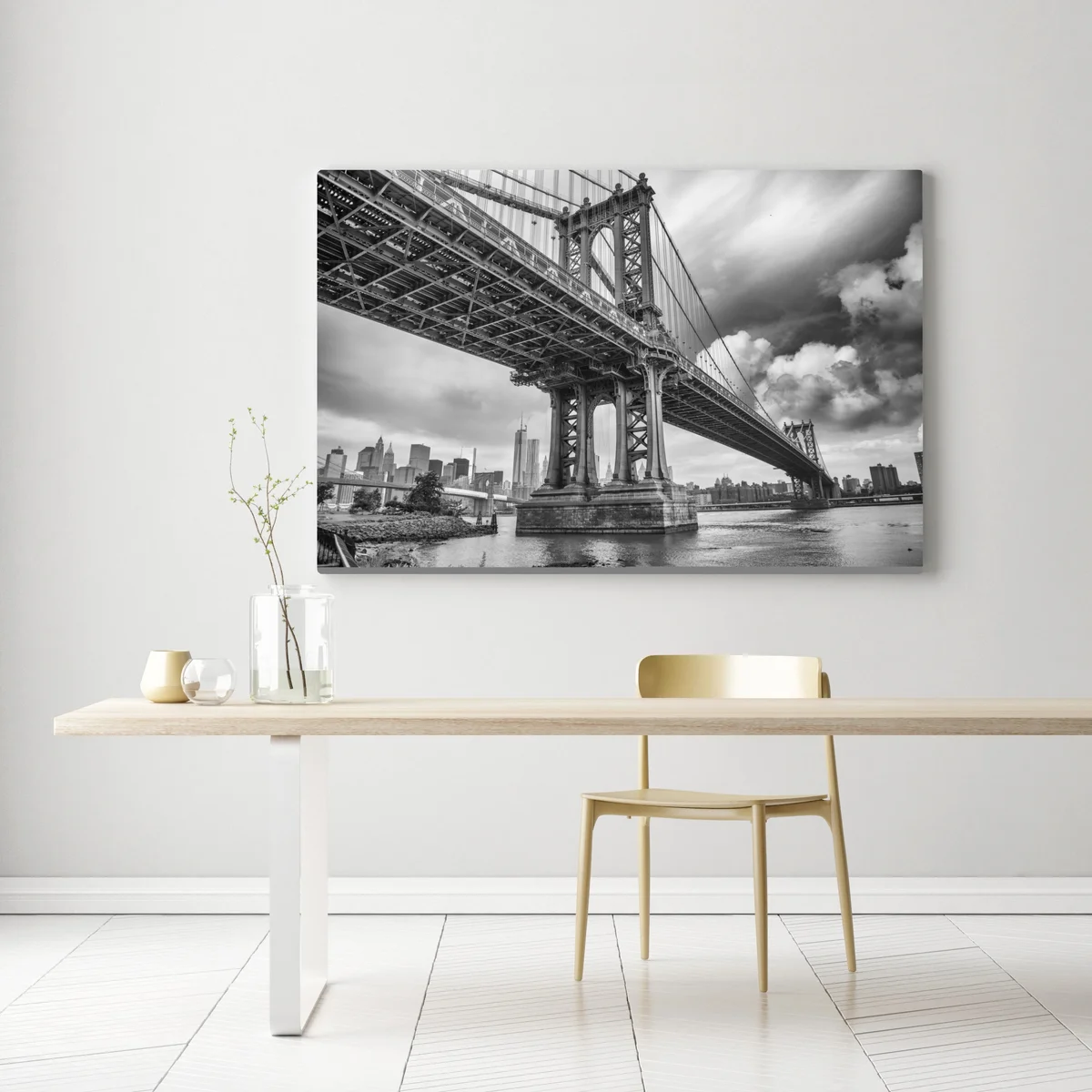 Leinwandbild blick auf die Manhattan Bridge und die skyline von New York Leinwandbild blick auf die Manhattan Bridge und die skyline von New York