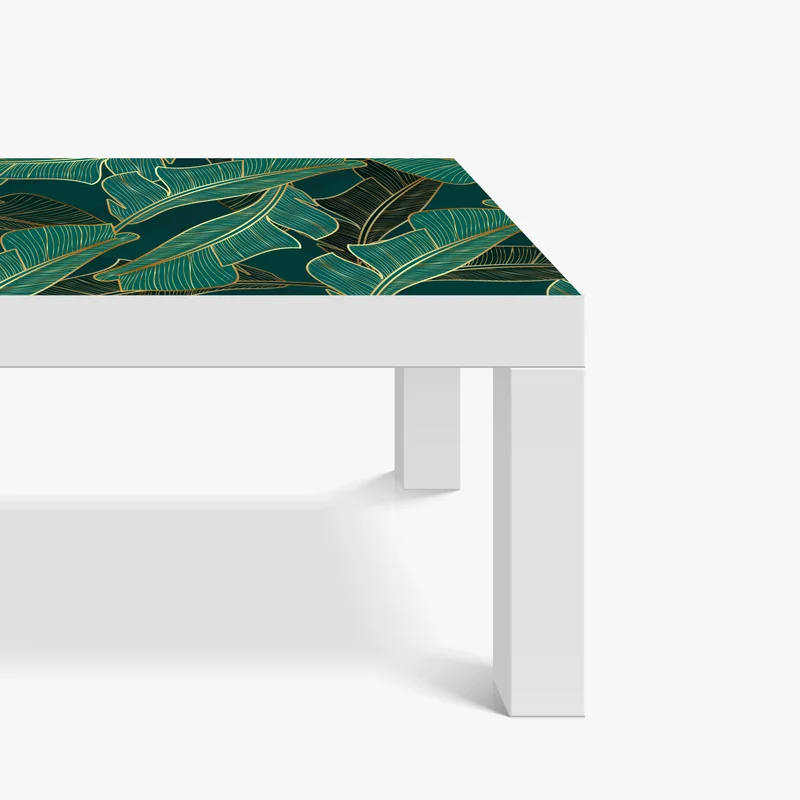 Tischaufkleber und Schreibtischaufkleber goldene tropische bananenblätter