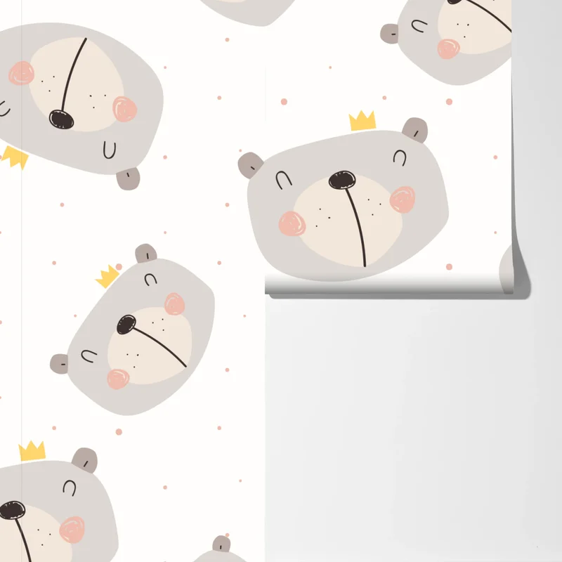 Fototapete muster mit niedlichen bären fürs kinderzimmer Fototapete muster mit niedlichen bären fürs kinderzimmer