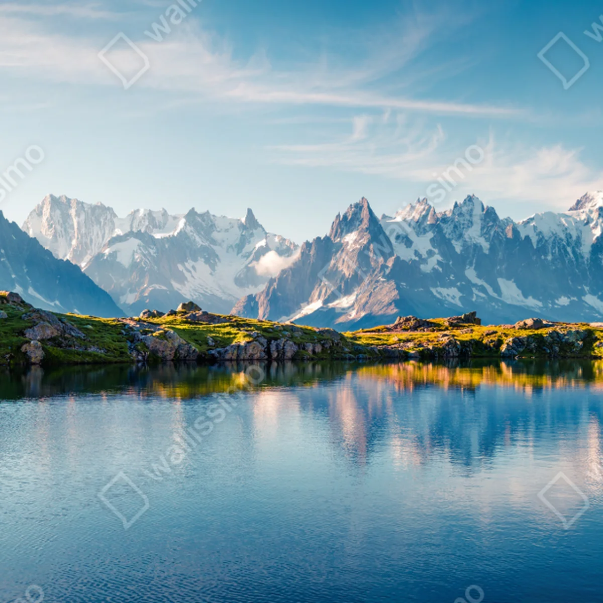 Kühlschrankaufkleber panorama von Lac Blanc und Mont Blanc Kühlschrankaufkleber panorama von Lac Blanc und Mont Blanc