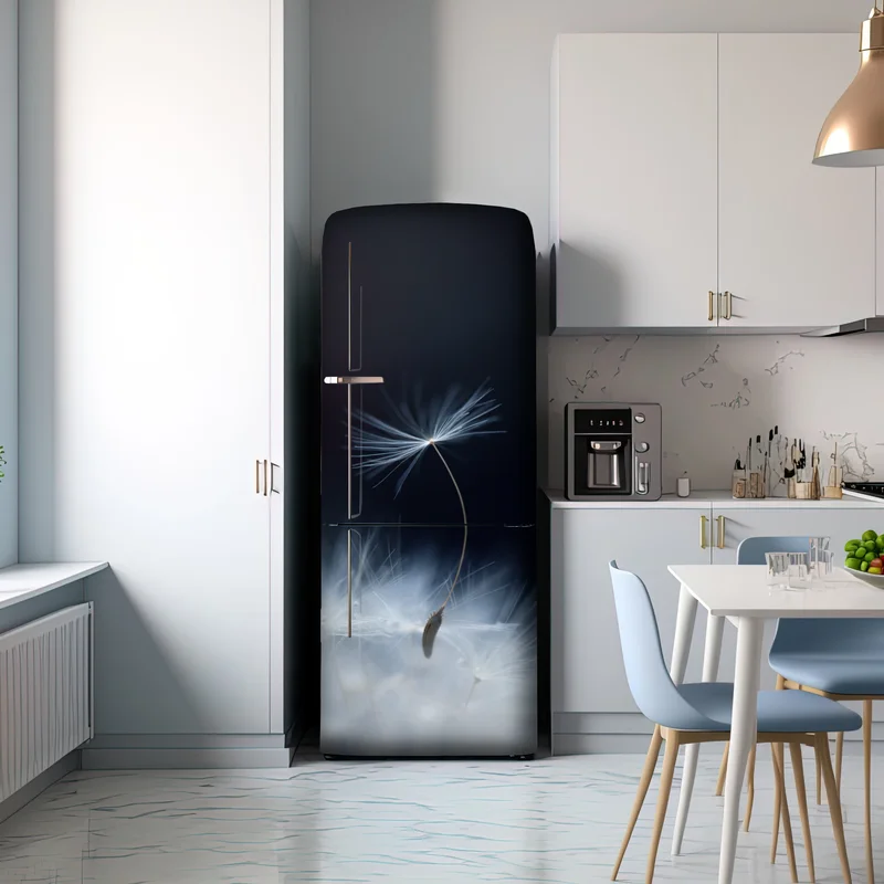 Kühlschrankaufkleber zarte makroaufnahme eines löwenzahnsamens