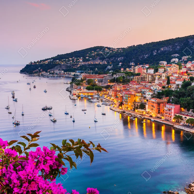 Naklejka na laptopa zachód słońca nad zatoką Villefranche-sur-Mer Naklejka na laptopa zachód słońca nad zatoką Villefranche-sur-Mer