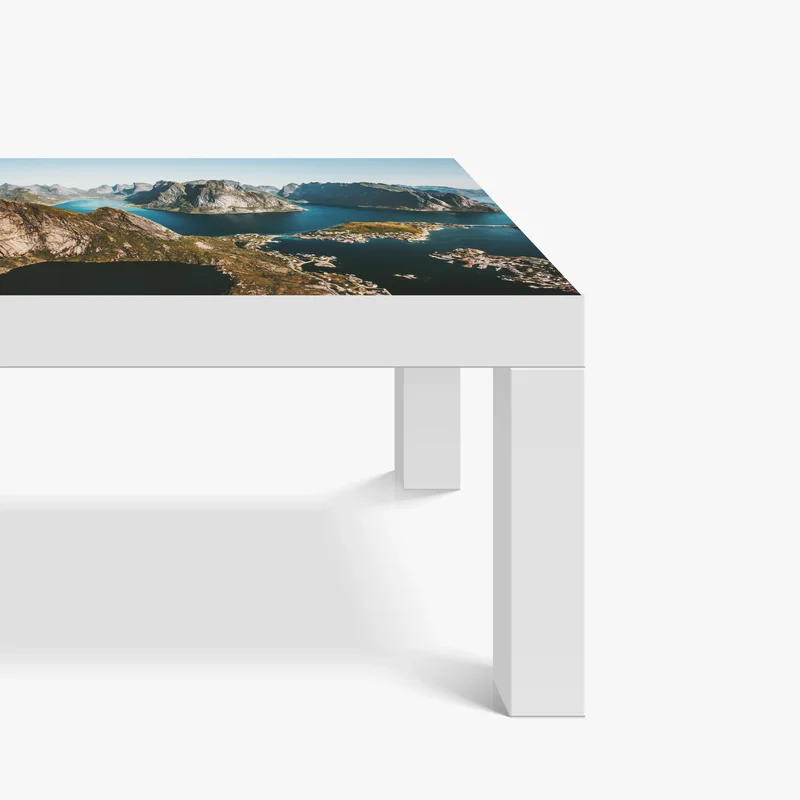 Tischaufkleber und Schreibtischaufkleber majestätische fjordlandschaft