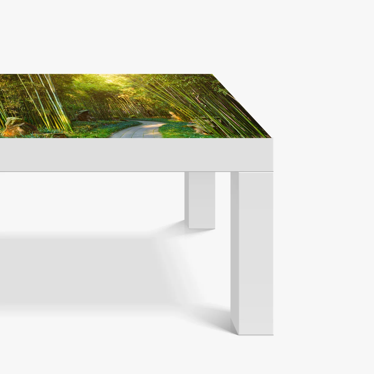 Tischaufkleber und Schreibtischaufkleber ruhiger bambuswald mit pfad Tischaufkleber und Schreibtischaufkleber ruhiger bambuswald mit pfad