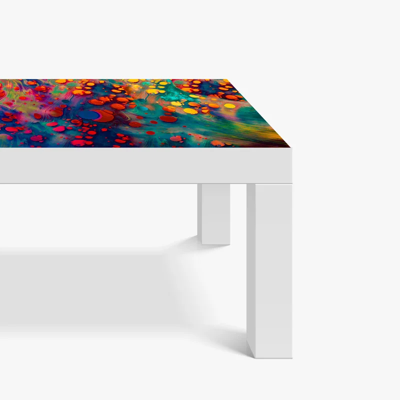 Tischaufkleber und Schreibtischaufkleber lebendige türkis-orange marmorierte kunst Tischaufkleber und Schreibtischaufkleber lebendige türkis-orange marmorierte kunst