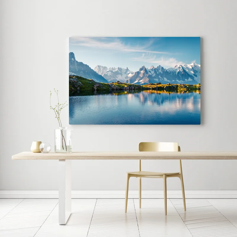 Leinwandbild panorama von Lac Blanc und Mont Blanc Leinwandbild panorama von Lac Blanc und Mont Blanc