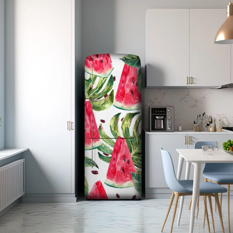 Kühlschrankaufkleber aquarell wassermelonen sommermuster