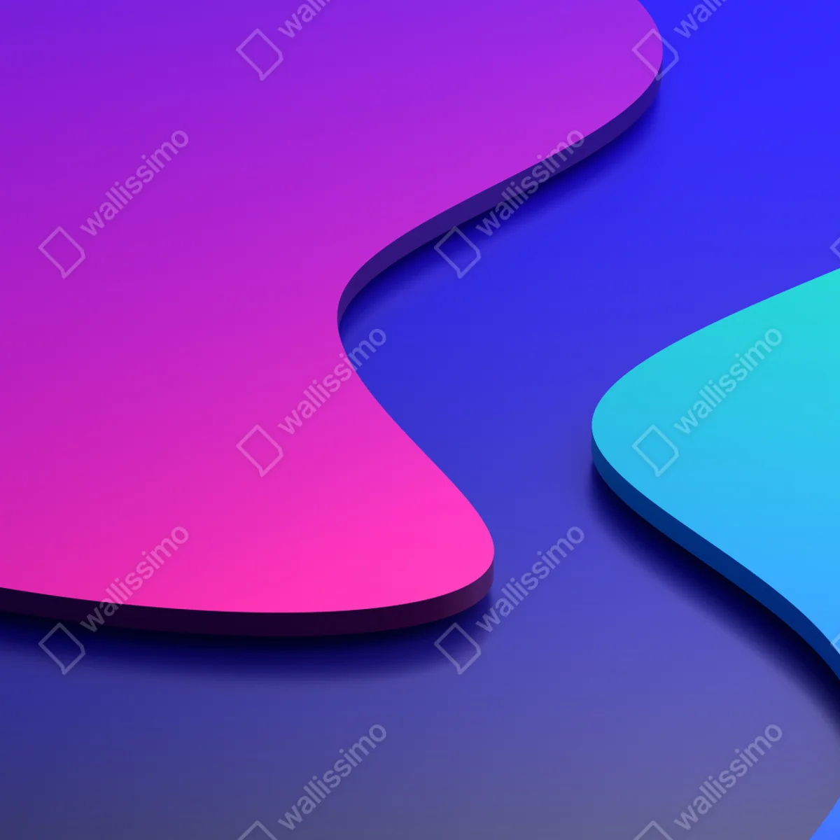 Laptop-Aufkleber leuchtende lila-blaue abstrakte 3d-formen Laptop-Aufkleber leuchtende lila-blaue abstrakte 3d-formen