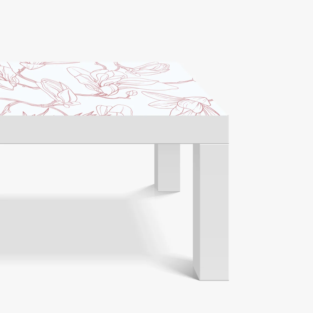 Tischaufkleber und Schreibtischaufkleber zartes magnolienmuster in sanftem rosa Tischaufkleber und Schreibtischaufkleber zartes magnolienmuster in sanftem rosa