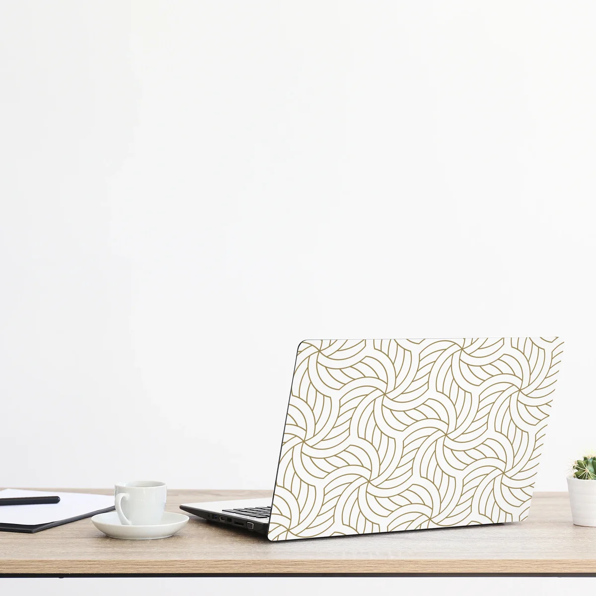 Laptop-Aufkleber goldenes geometrisches wirbelmuster Laptop-Aufkleber goldenes geometrisches wirbelmuster