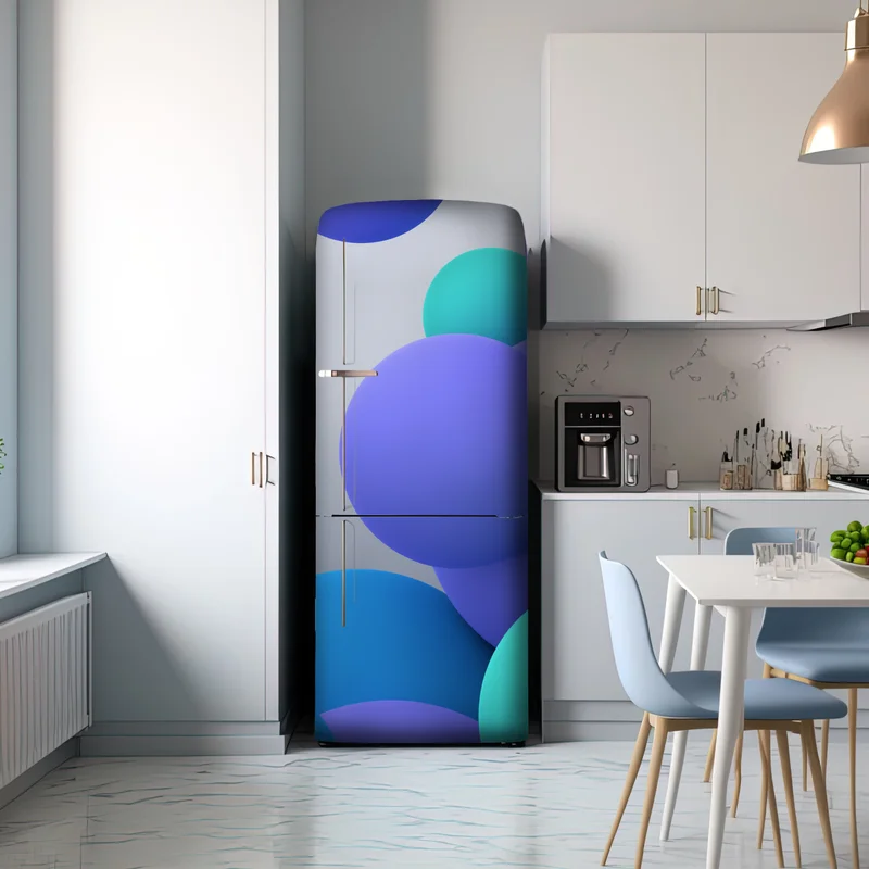 Kühlschrankaufkleber bunte schwebende kugeln 3d abstrakt
