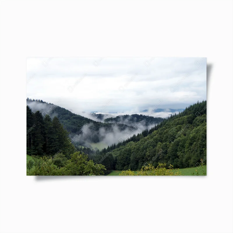 Poster Nebel am Morgen im Schwarzwald • Poster bei Wallnifity® Poster Nebel am Morgen im Schwarzwald • Poster bei Wallnifity®