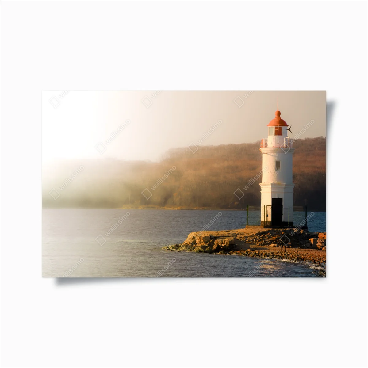 Poster leuchtturm im nebel am meer • Poster bei Wallnifity® Poster leuchtturm im nebel am meer • Poster bei Wallnifity®