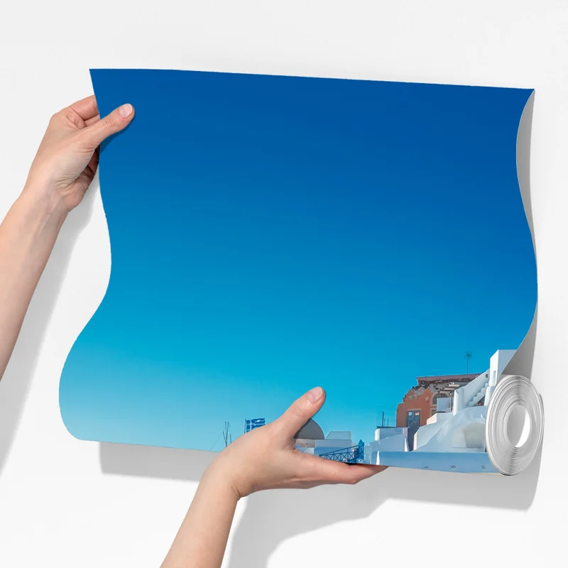 Fototapeta słoneczne Santorini na klifie Fototapeta słoneczne Santorini na klifie