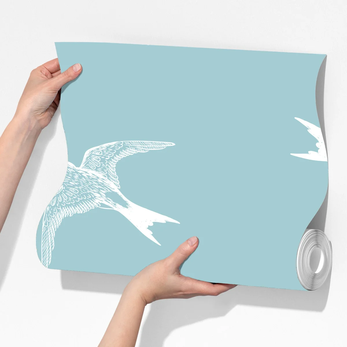 Fototapete pastell schwalben muster Fototapete pastell schwalben muster