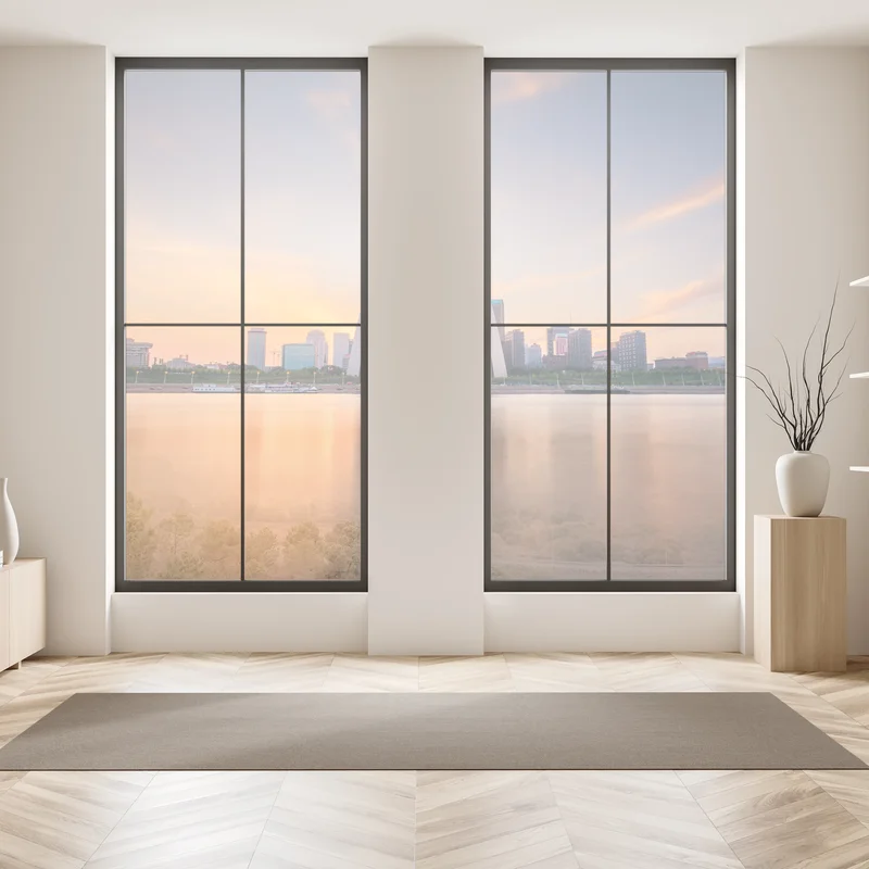 Fensteraufkleber St. Louis skyline bei dämmerung