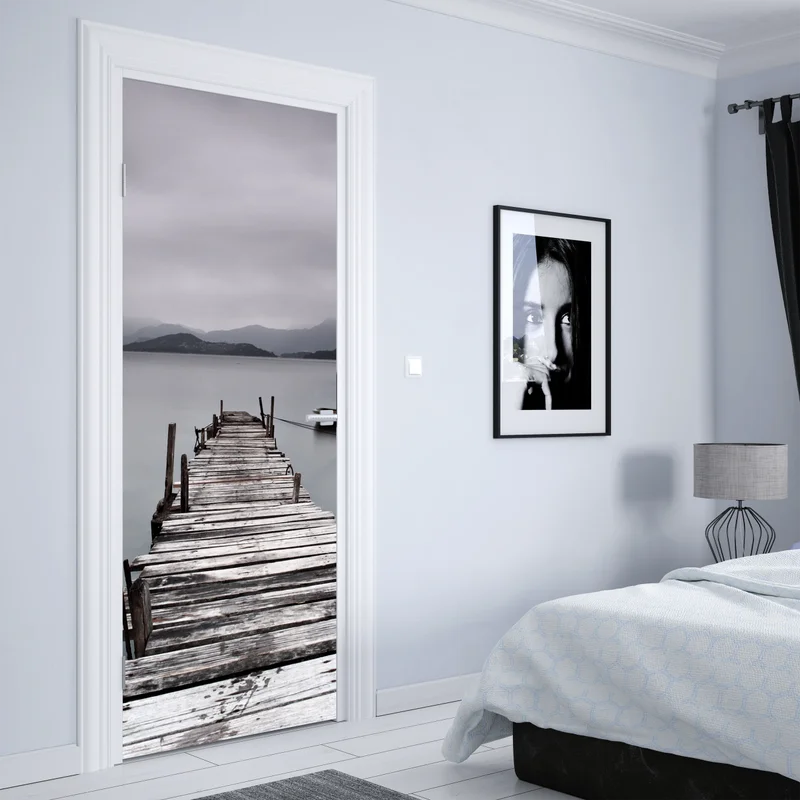 Türaufkleber ruhige seebrücke über stillem meer Türaufkleber ruhige seebrücke über stillem meer