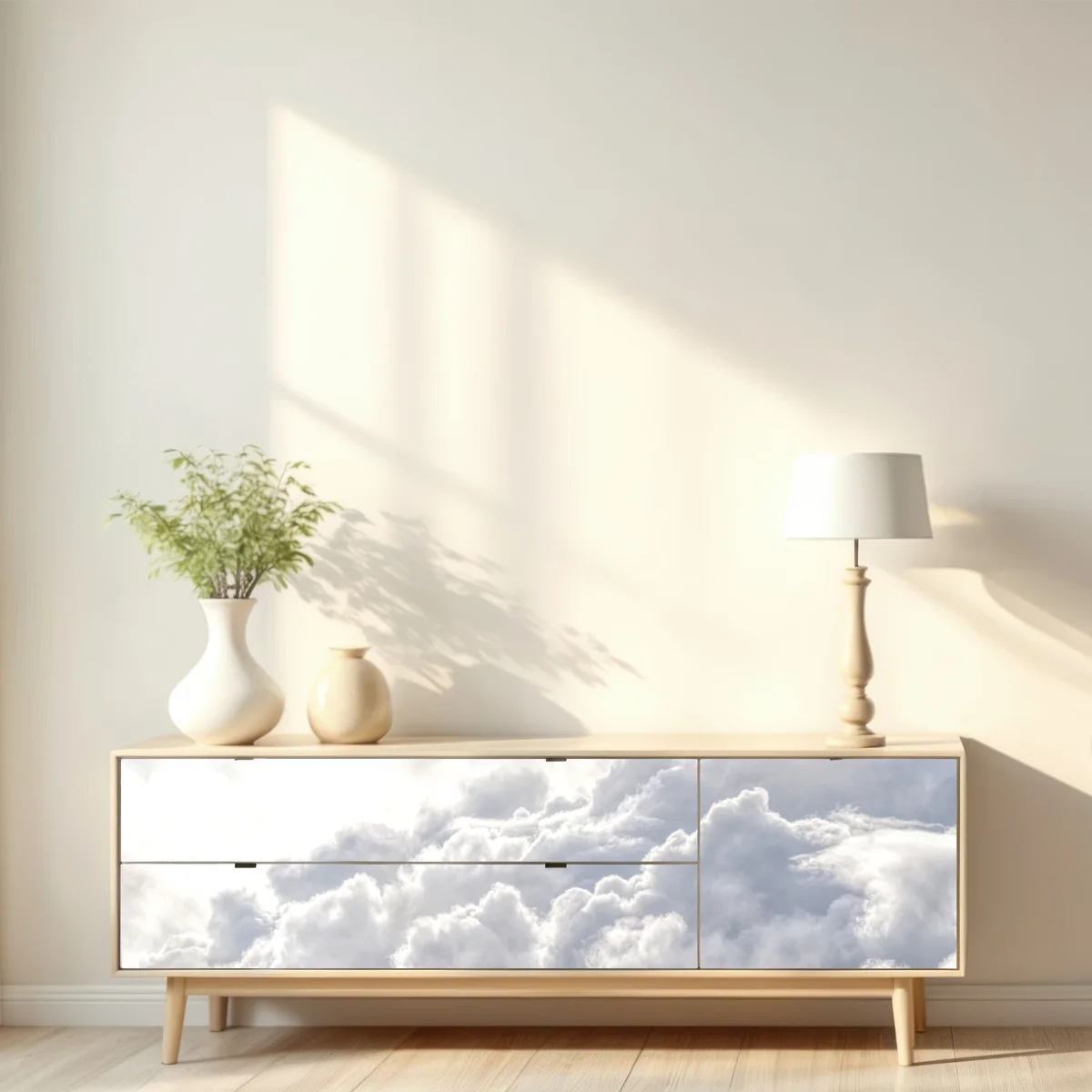 Repositionierbarer Aufkleber ätherische wolkenlandschaft Repositionierbarer Aufkleber ätherische wolkenlandschaft