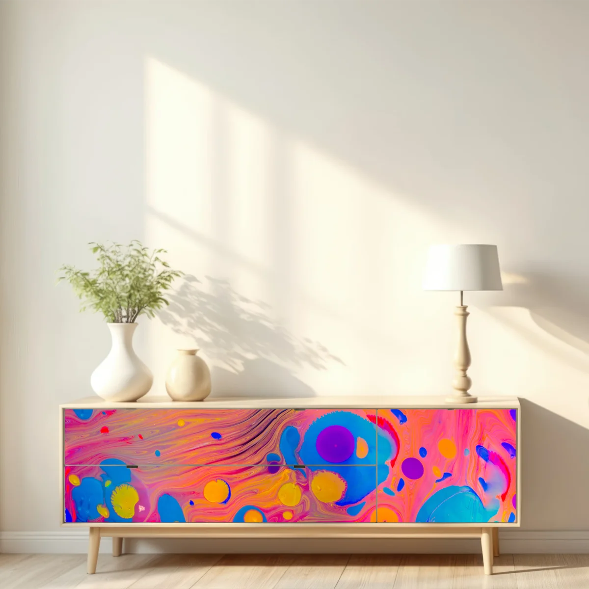 Repositionierbarer Aufkleber osmanisches ebru marmormuster Repositionierbarer Aufkleber osmanisches ebru marmormuster