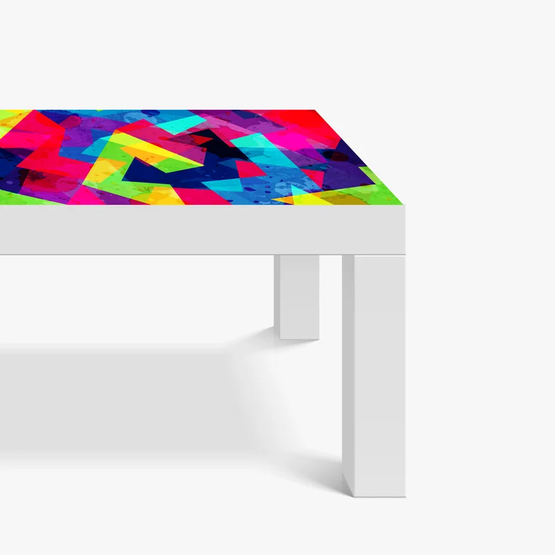 Tischaufkleber und Schreibtischaufkleber lebendige geometrische aquarell-collage