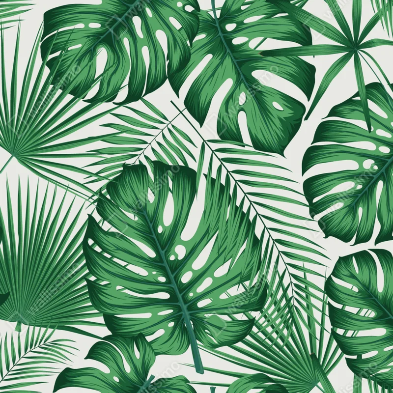 Kühlschrankaufkleber tropisches monstera- und palmblättermuster Kühlschrankaufkleber tropisches monstera- und palmblättermuster