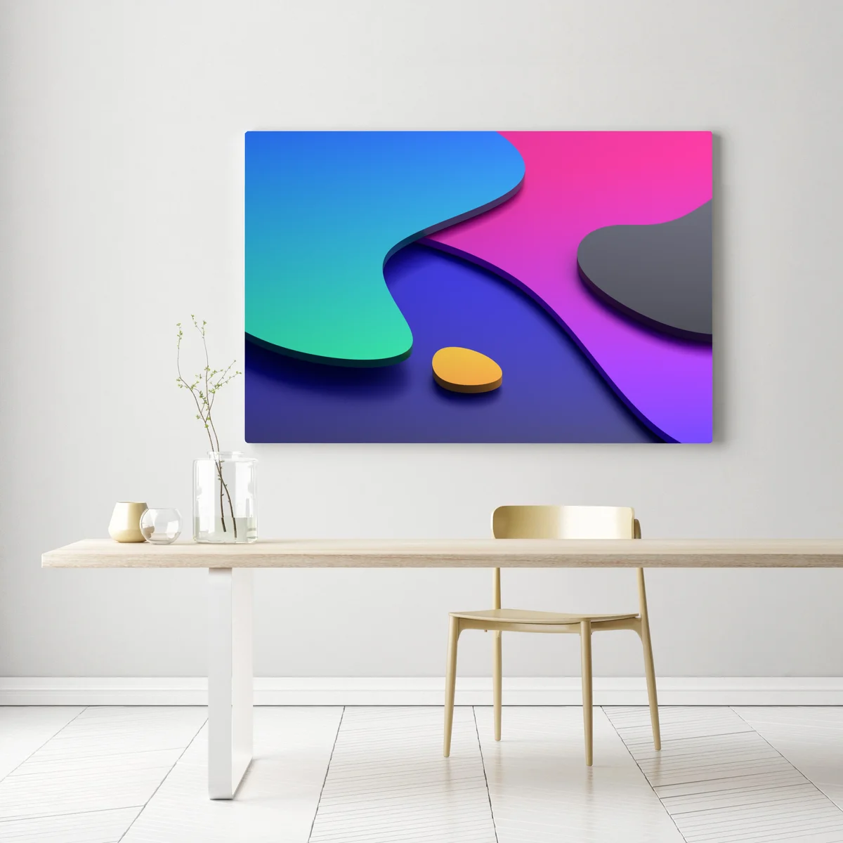 Leinwandbild lebhafte abstrakte 3d-kurven Leinwandbild lebhafte abstrakte 3d-kurven