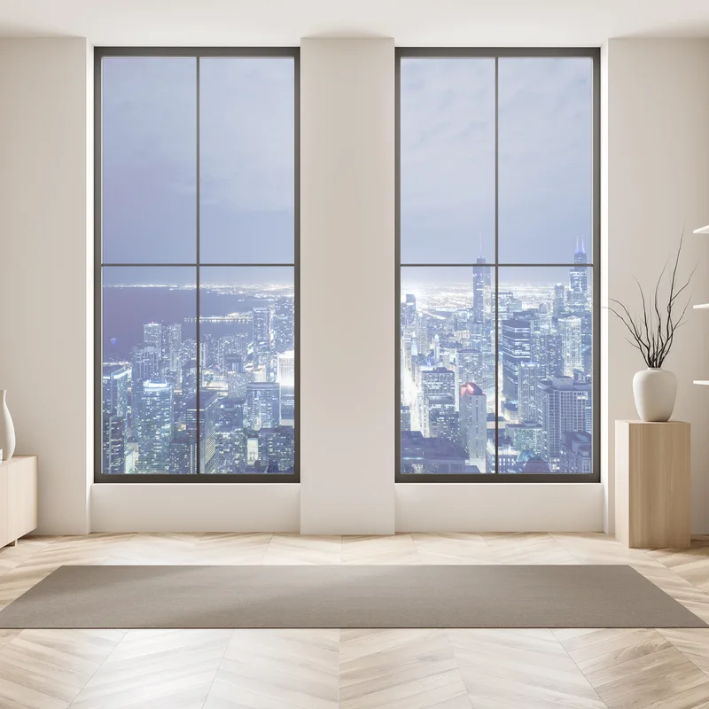 Fensteraufkleber Chicago nächtliche skyline panorama