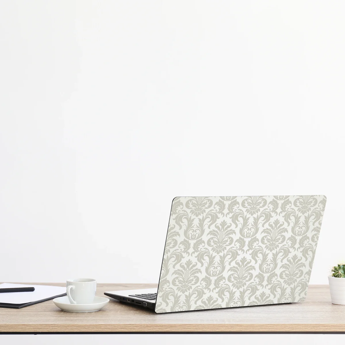 Laptop-Aufkleber elegantes beiges damastmuster Laptop-Aufkleber elegantes beiges damastmuster