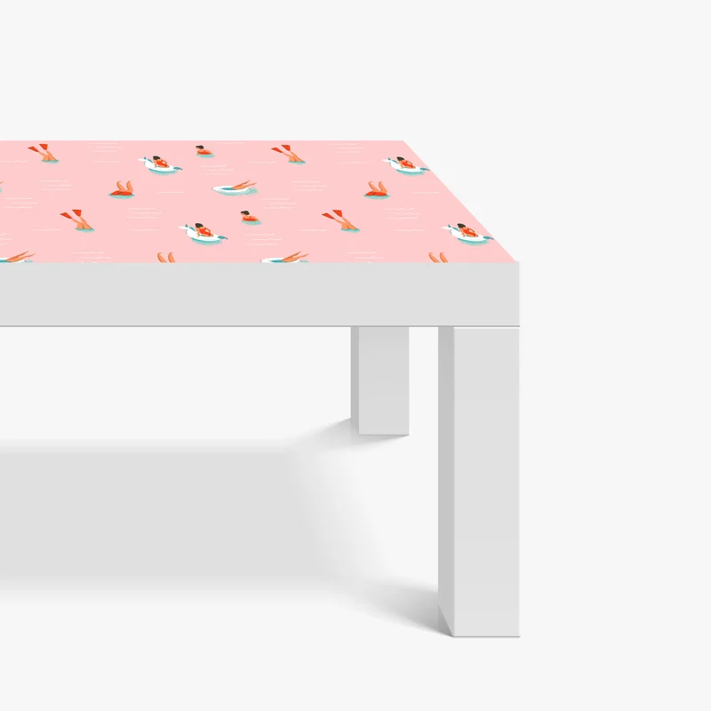 Tischaufkleber und Schreibtischaufkleber verspieltes pastell poolmuster